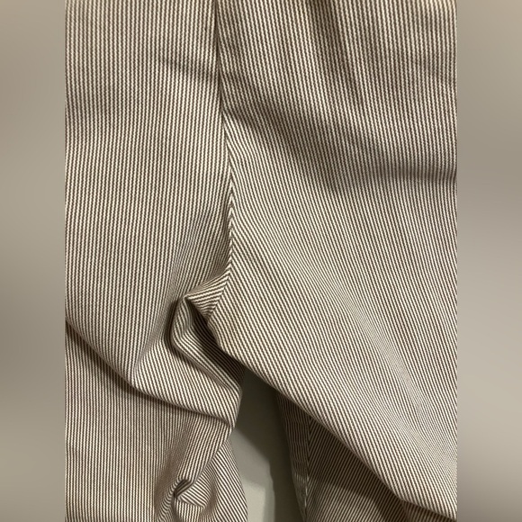 Talbots Weekend Chino striped Cropped pants women’s size 16 tan and white - Picture 8 of 14